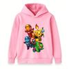 Kids Boys Girls Pullover Hoodie, Cute Cartoon Monster Superhero Print Casual Warm Long Sleeve Hooded Sweatshirt for Children