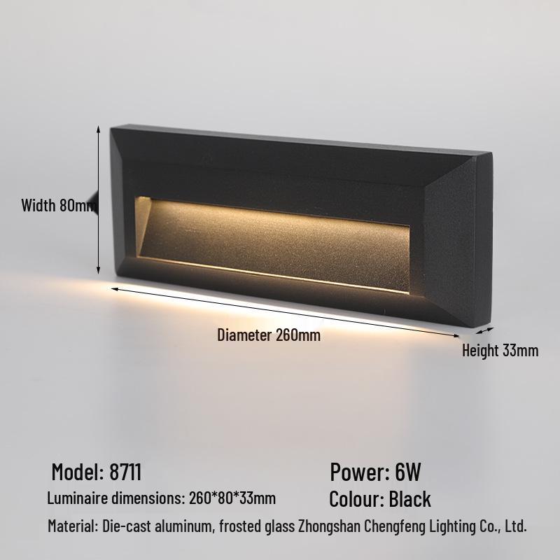 Waterproof LED Step Light for Outdoor Ramps & Corners, Die-Cast Aluminum Plinth Light
