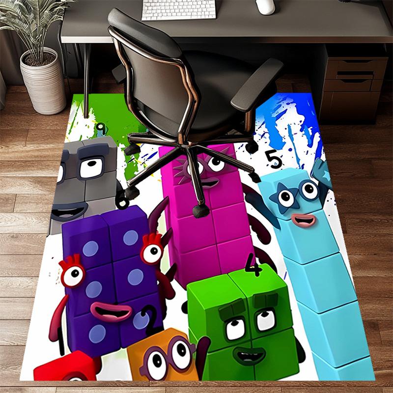 1pc 3D-Number-Blocks-Cartoon Design Printed Area Rug Carpet for Bedroom Living Room Home Decor Rugs Mat Non Slip Mat Rug for Bedside