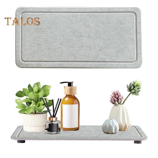 2Pcs Water Absorbing Stone Tray Quick Drying Diatomite Sink Coasters Anti-Slip Kitchen Sponge Holder Bathroom Vanity Trays