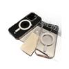 For IPhone 16 Promax Transparent Magnetic Phone Case for Apple 15 Official Simplified Protective Case 14PC Hard Case
