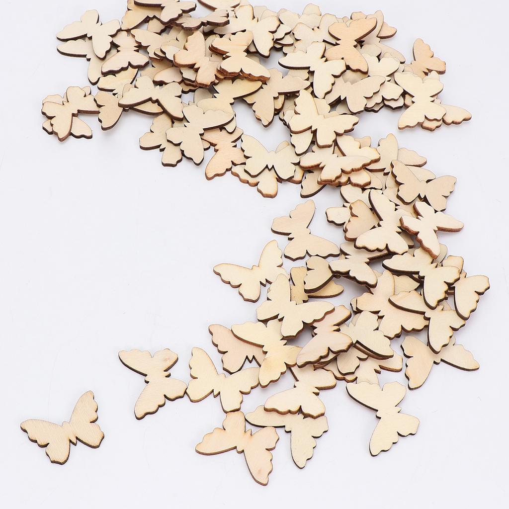 100 Pcs Wooden nament Home Decor Wood Slice Crafts Blank Pieces Sewing Tools Christmas Tree Decorations High Quality Material