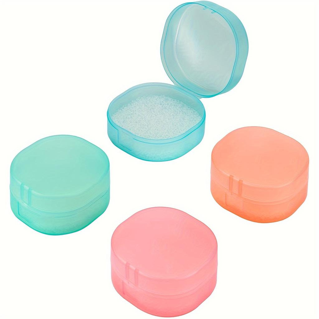 4-teiliges Reise-Seifendosen-Set Tragbare Seifenschale mit Schwammbehälter Runde Kunststoff-Seifendose mit Deckel 4 Farben
