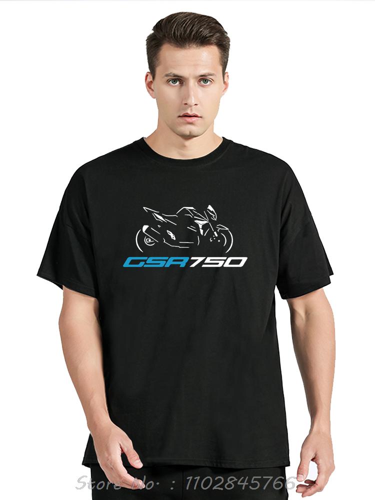 Moto Gsr 750 Oversized Tshirt Fashion Cotton Tshirt Casual Unisex Tops Tees Mens Clothing Fitness T Shirt Hip Hop Streetwear