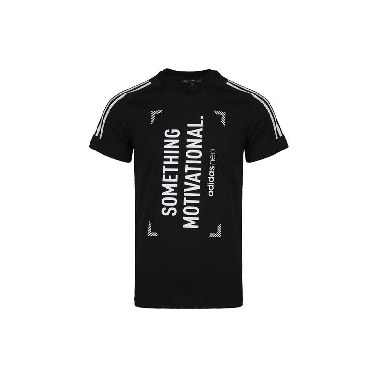 Adidas Neo T Shirts Men's Black Crew Neck Moderate Straight Fit DT8294