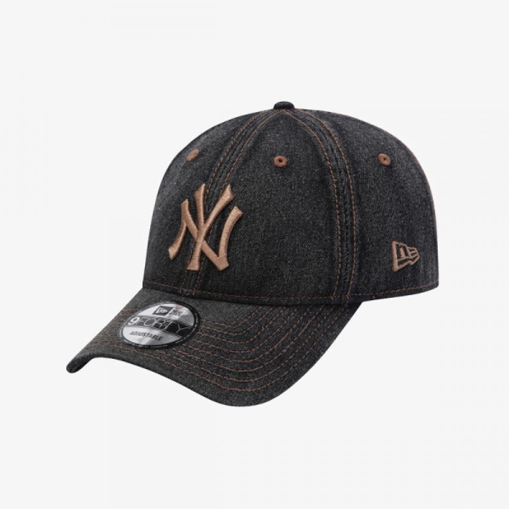 New Era New York Yankees Denim Unstructured Ballcap Black OSFM