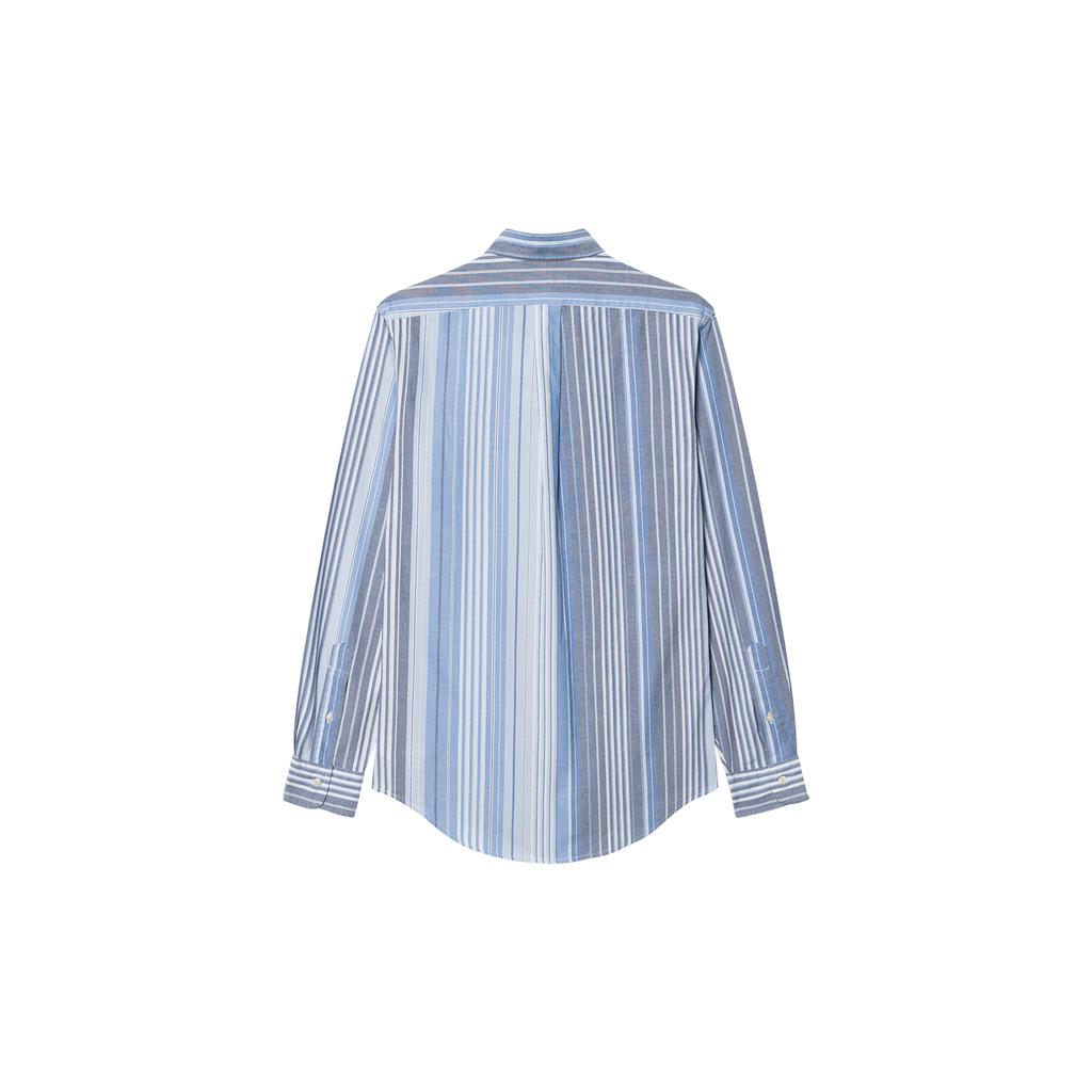 Polo Ralph Lauren Solid Color Striped Button Long Sleeve Shirt Men shirts Multiple-Colors 710937997-002