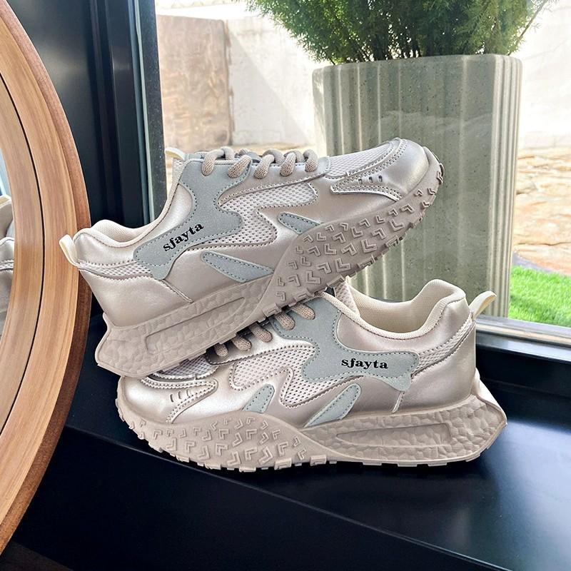 Mesh breathable German training Forrest Gump shoes 2025 summer new tire sole non-slip and high versatile casual sports women's shoes