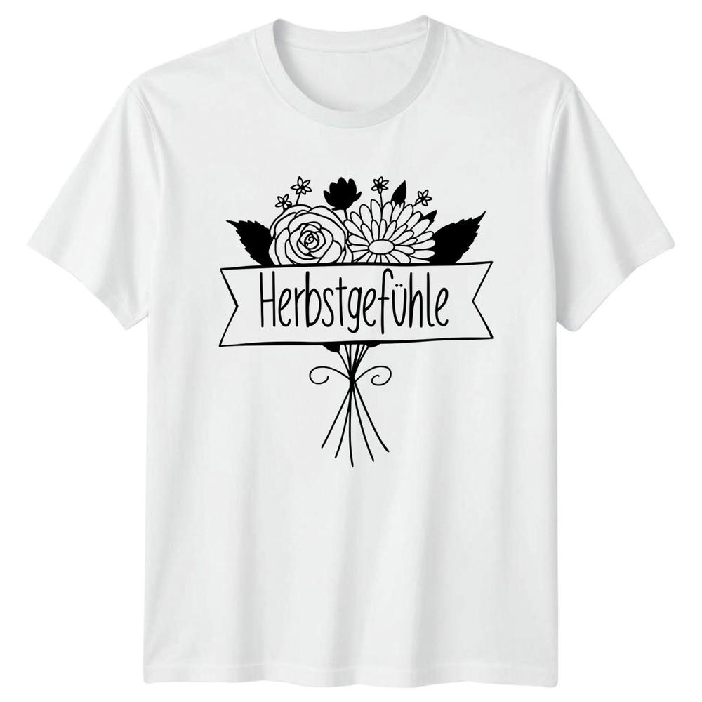Herbstgefuehle Unisexs TShirt Autumn Floral Nature Autumn Gift For Her S