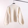 New Autumn and Winter Short V-neck Knitted Cardigan for Women Imitation Mink Loose Thickened Sweater Jacket