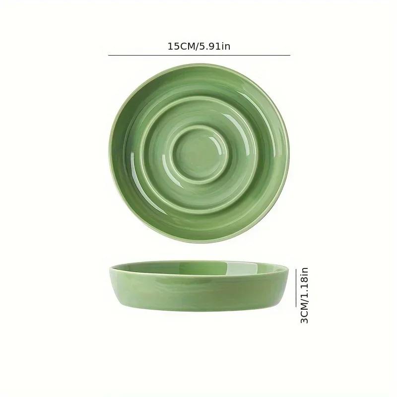 

Новая керамическая миска для медленного питания кошек, не допускающая удушья, миска для корма для маленьких собак Pet Supply зелёный