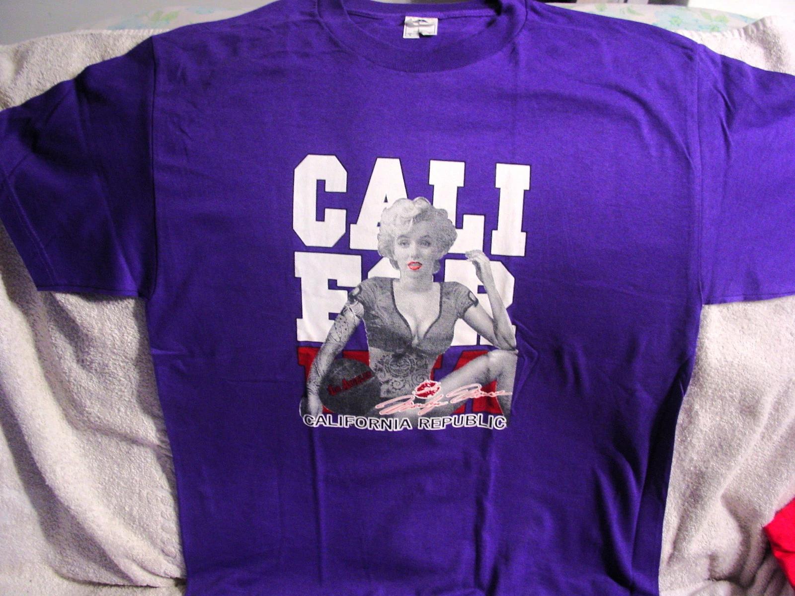 MARILYN MONROE LOS ANGELES CALIFORNIA REPUBLIC TATTOO LIPS T-shirt S