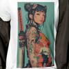 Tattooed Samurai Girl T-Shirt | Cyberpunk Anime Warrior Graphic Tee | Badass Katana Fighter Apparel | Bella Canvas S To 3XL