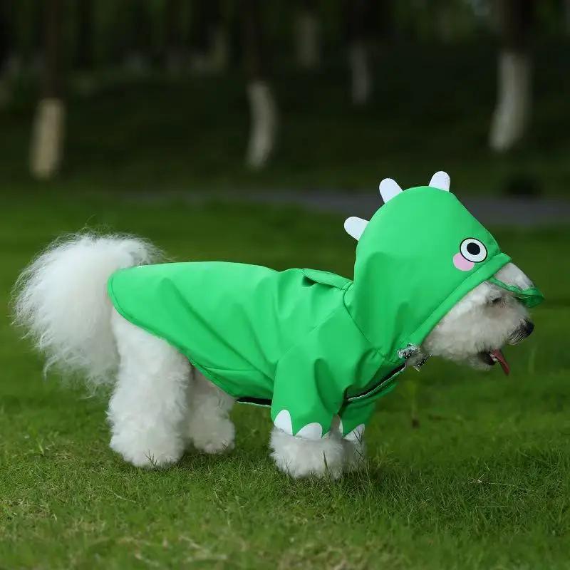New Cute Cartoon Transformable Pet Raincoat Waterproof Dog Coat for Bichon Teddy Corgi Universal Pet Weather Protection