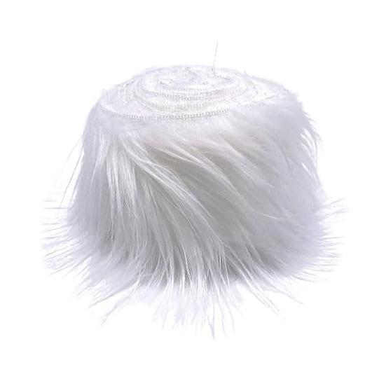 Fuzzy Kunstfellstreifen 5ft Zotteliger Plüschstoff Vorgeschnittener Streifen Flauschiger Nicht-Haarender Pelzstreifen für Zwergpuppenbärte Hutedges DIY-Bastelarbeiten Weihnachtsdeko