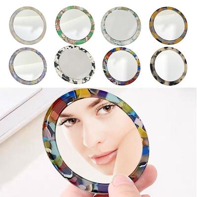 Portable Cosmetic Vanity Mirror Round Beauty Mirrors Girl Lady Gift Acetate Makeup Mirror