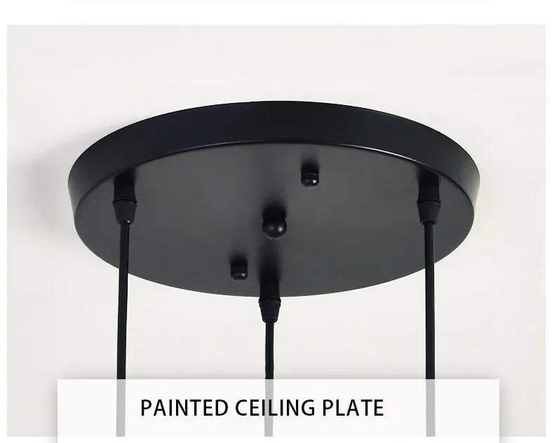 Best Seller Crystal LED Pendant Lights for Dining Room Living Room Nordic Black Iron Shade Kitchen Decor Hanging Ceiling Lamp