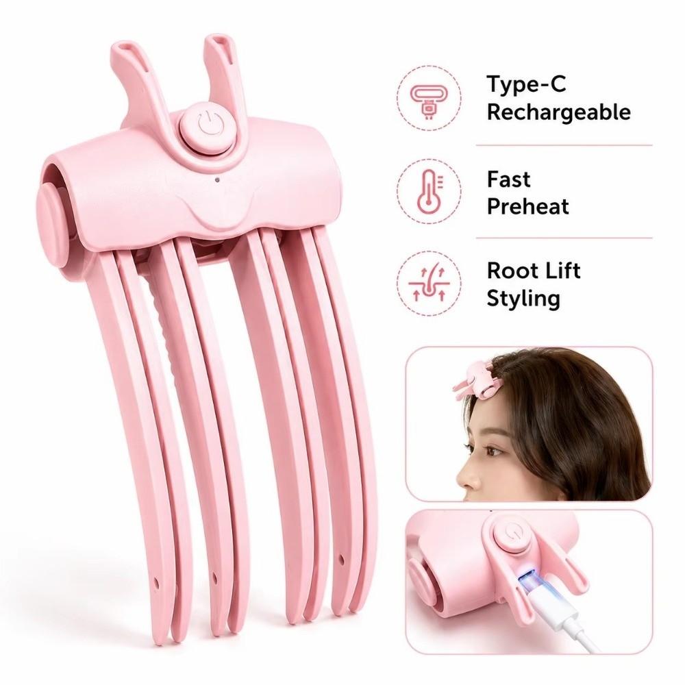 Heating Fluffy Fluffy Hairpin Curling Clip Portable Heated Hair Clip Volume Bangs Clip Flat Hair