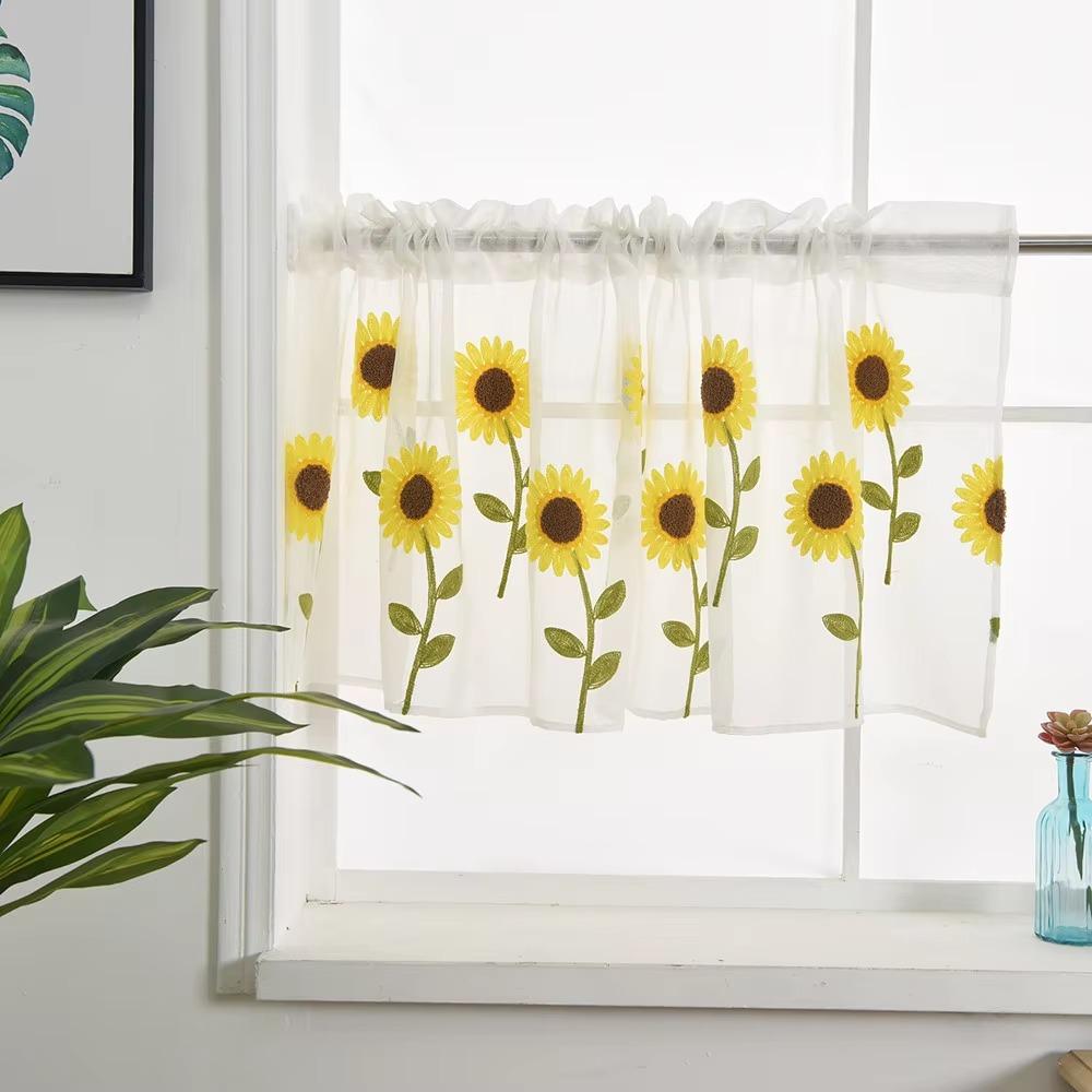 39.4x19.7 Inch Sheer Valance Curtain Window Drape Shades  Living Room Decoration