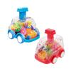 2Pieces Friction Powered Vehicle With Colorful Gear Early Childhood Development Toy Press and Go Car Toy for Children