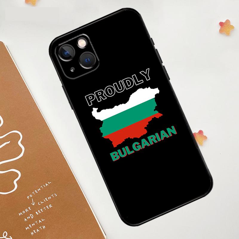 Bulgaria Flag Passport Map Case For iPhone 13 12 11 14 15 16 Pro Max Mini XR XS X Plus Silicone Bumper Cover Capa