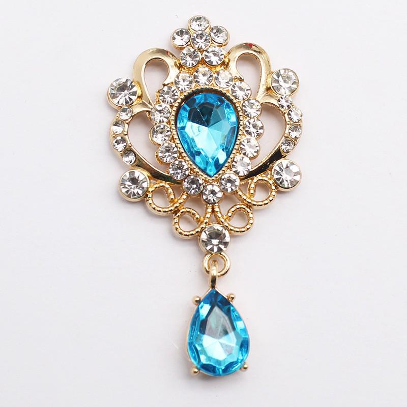 32*60MM Teardrop Acrylic Pendant Brooch for DIY Clothing and Headdress.