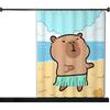 Shower Curtain Waterproof Polyester Fabric Paint Colorful Bath Curtains Kawaii Capybaras Home Bathroom Decor With Hook