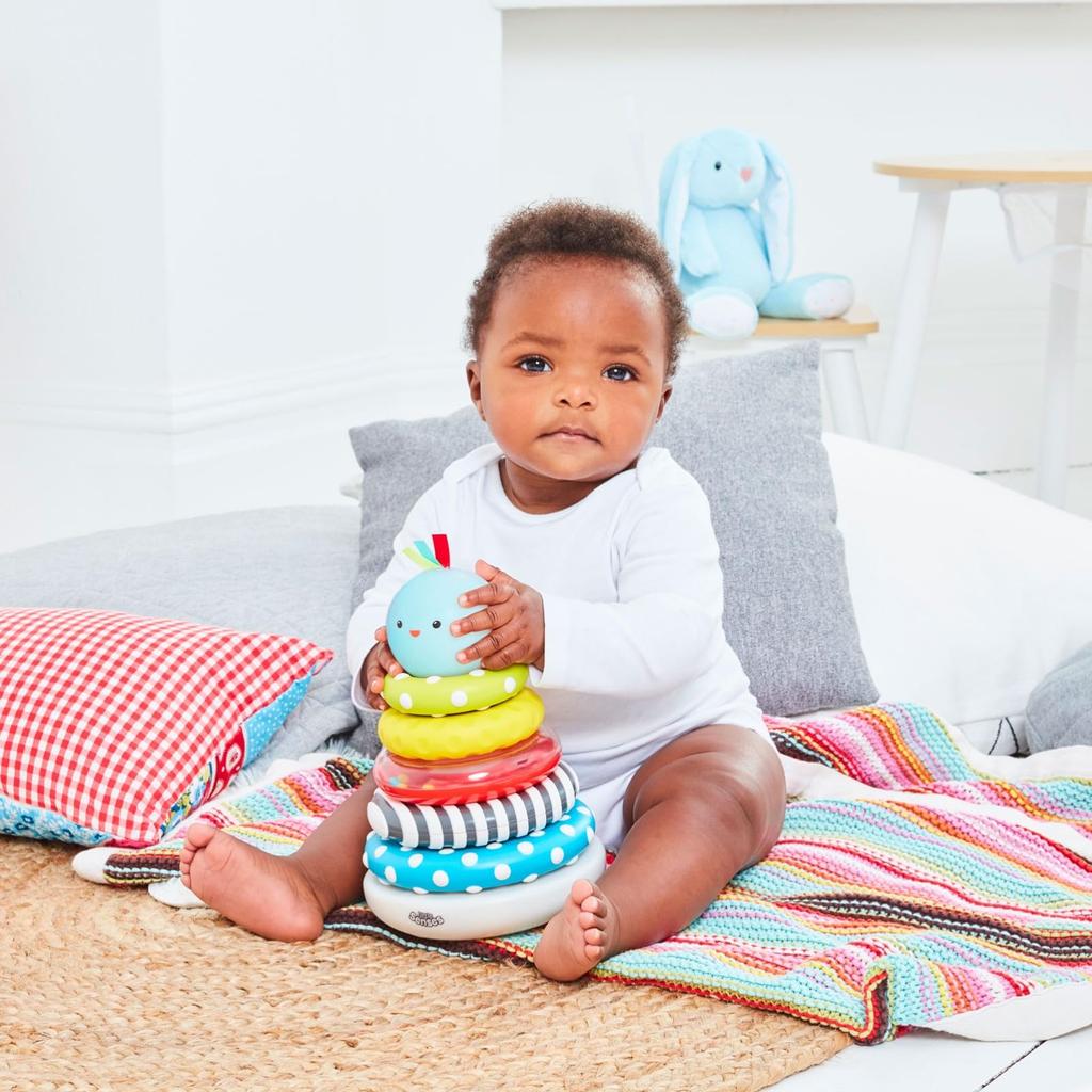 Early Learning Centre Illuminated Stacking Ring Baby Toy Baby Authentic Rattle, Gift, 145794,