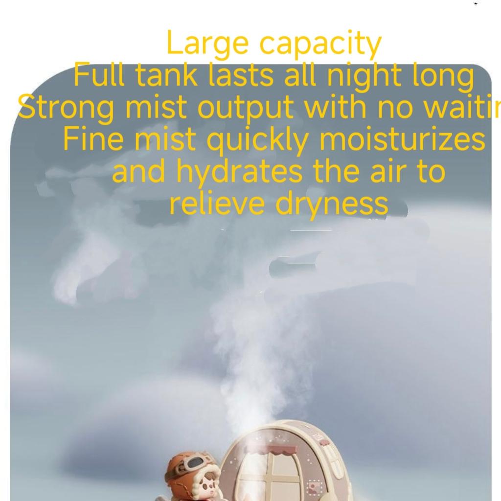 USB Cool Mist Humidifier with Night Light, Mini Portable Desktop Humidifier for Bedroom Office Home Travel, Quiet Air Humidifier for Moisturizing