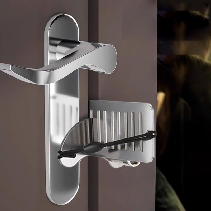 Upgrades Steel Portable Door Stoppers Easy To Install Door Holder Safety Door Jammers for Homes Office & Travel Safety