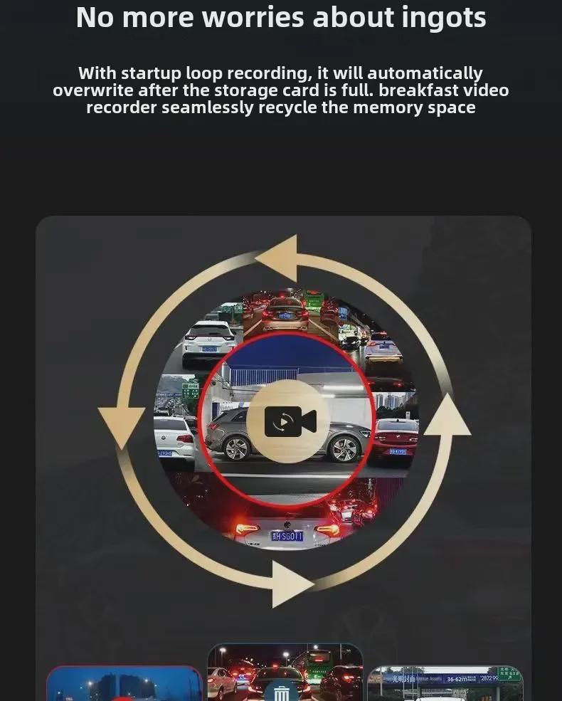 HD Dual-Lens WiFi Dash Cam with Night Vision & Mobile Connectivity