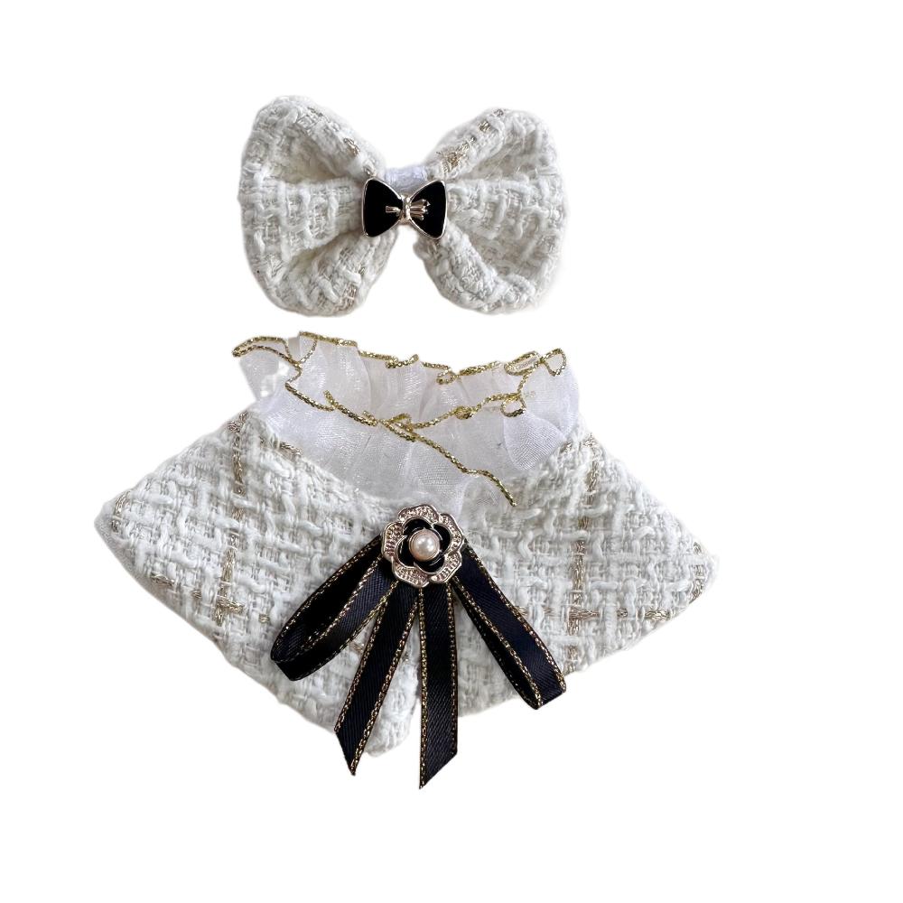 

1 комплект Аксессуары для игрушек Сидящая Вечеринка Кукла Лабубу Одежда Мини Хлопковая Кукольная Одежда Куклы Идолы белый