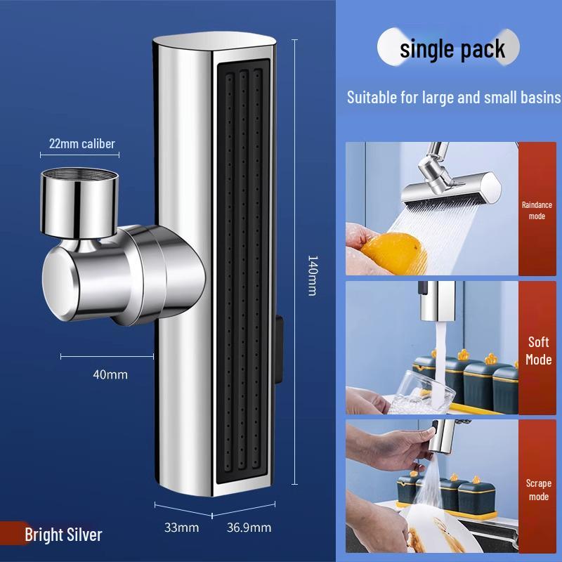 

Универсальный брызгозащитный кухонный смеситель Аэратор Водопад Удлинитель излива