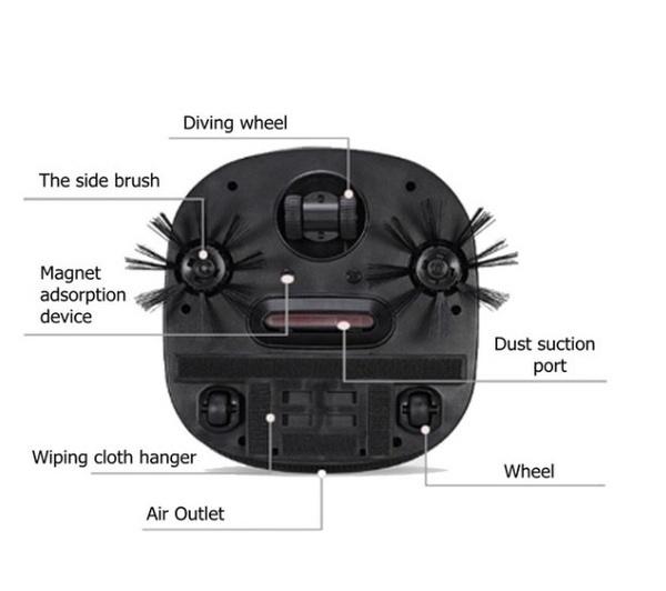 Aspirapolvere robot intelligente ricaricabile, aspirapolvere automatico per polvere, aspirapolvere elettrico domestico, aspirapolvere a secco e bagnato ricaricabile