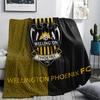 Wellington Phoenix FC Pattern Flannel Blanket, High Quality Comfortable for All Seasons, Home Decor, Warmth and Comfort, Perfect for Gifts.