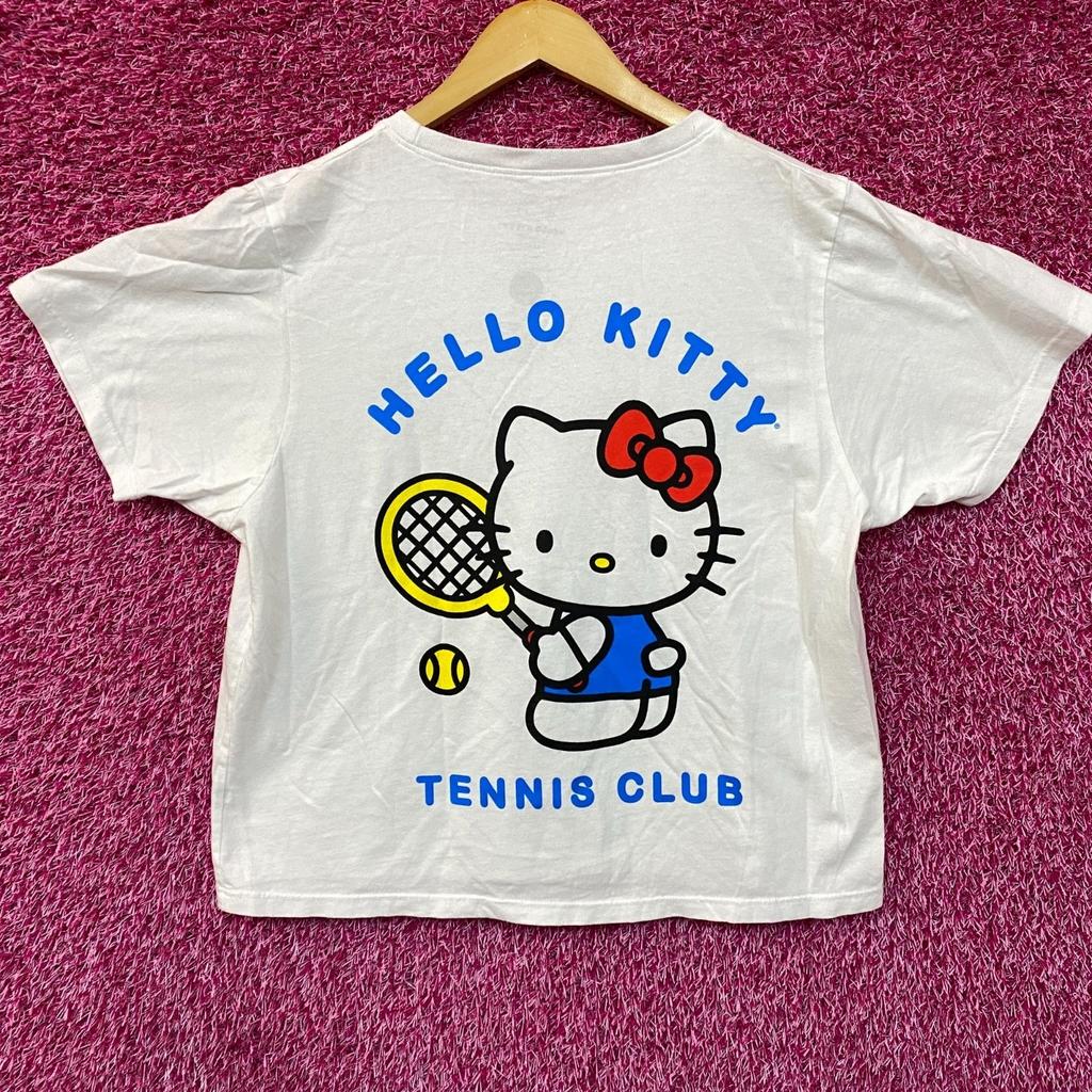 Hello Kitty Tennis Club Sanrio Kawaii Sport Promo Crop Top L