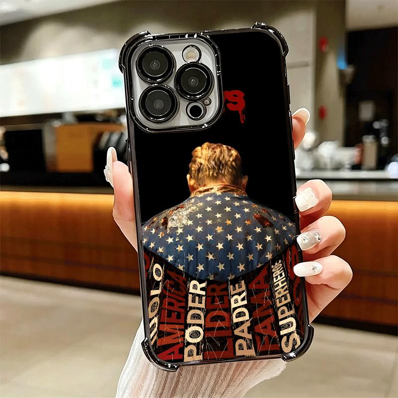 The Boys H-Homelander Plating Phone Case For Iphone 16 17 Pro Max Air 16E 14 15 Plus 12 13 Mini Anti-Fall Airabag Cover