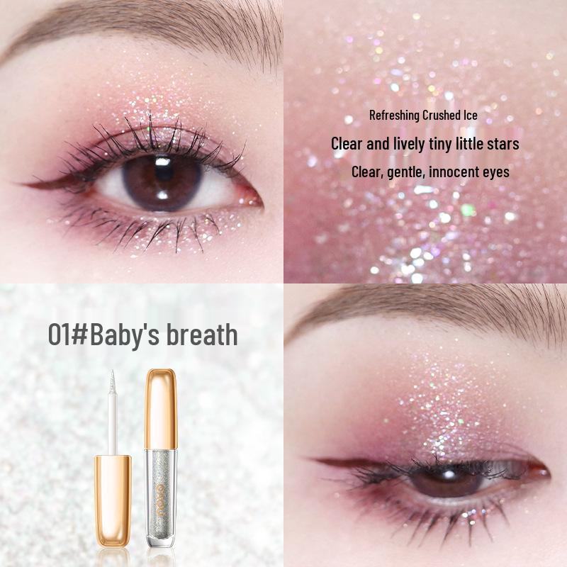 

NOVO5460 Pearlescent Crystal Shimmer Eyeshadow - Waterproof, Glittery, Compact, Portable, Single Aegyo Sal Eyeshadow