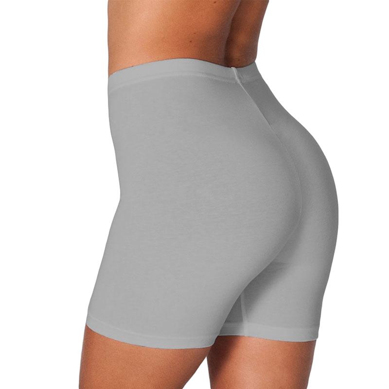 

Ladies Summer High Waisted Seamless Safety Shorts Elastic Solid Color Design Anti-Slip Anti-Exposure for Skirt Dress Matching Daily Comfort Wear XXL сірий