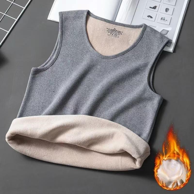 

Мужской утолщенный терможилет с флисовой подкладкой, осенне-зимний, с подогревом, базовый слой, приталенный, без рукавов, топ-жилет XL [90-57.5kg]