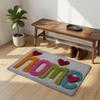 Flower Bathroom Mat Love Heart Door Mat Stain-resistant Letter Absorbent Mat  Kitchen