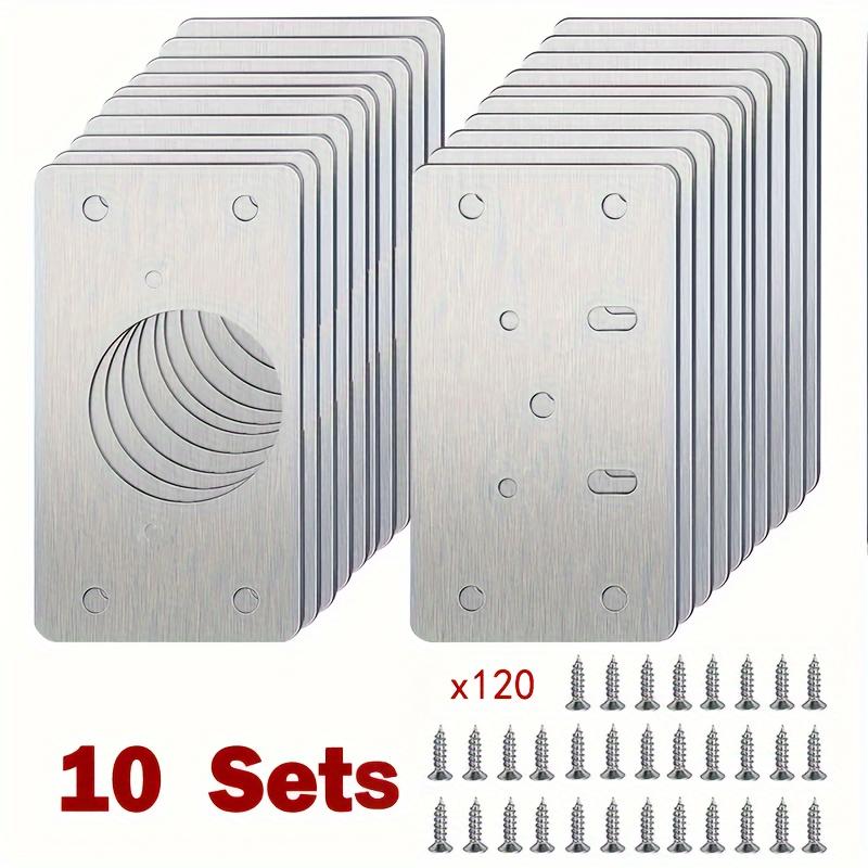 2/4/10 Stück Scharnier Reparaturblech Kit für Küchenschränke und Möbel mit Löchern