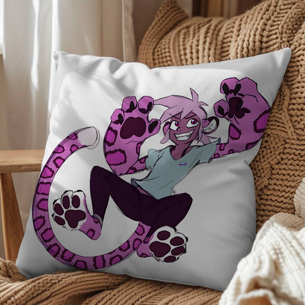 Invincible Kipo Wolf Wonderbeasts Pillow Case Office Cushions Suitable For Sofa Car Bedroom Decorative Cushion Cover
