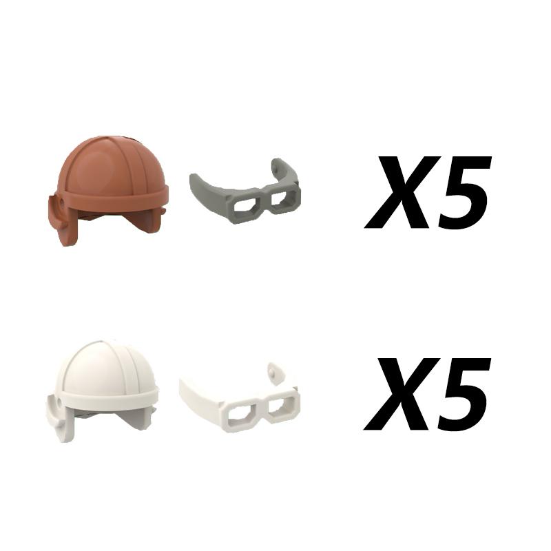 MOC Soldat Medieval Blocuri de Construcții Rege Barba Cască Militară Esarfă Ochelari Curea Pălărie de cowboy Capă de rață Mini Jucării Cadou de cărămidă K042