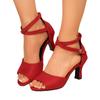 2025 Sommer Damen Open-Toe Stiletto-Absatz Kreuzriemen Plateau-Sandalen