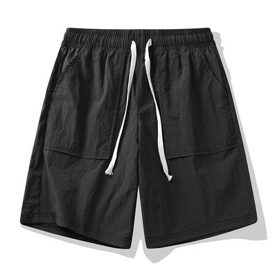 Shorts fins en soie glacée à séchage rapide pour hommes en été, frais et respirants, coupe ample, pantalon cinq quarts de plage sportif et décontracté