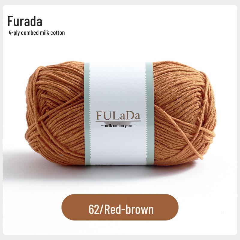 Baby 4-fädig gekämmte Milchbaumwollgarnknäuel zum Handstricken & Häkeln - DIY Puppe, Pullover, Schal Materialpaket