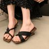 Fashion 2025  Women Sandals Elastic Band Square Toe Wedges Mid Heel Female Shoes Sweet Designer Summer New Brand Concise Casual Slippers