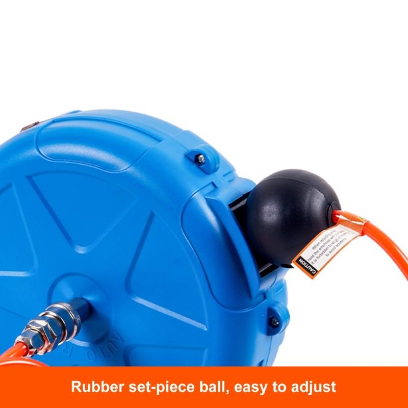 Space Saving Automatic Hoses Reel with Smooth Air Flows 180° Swivel Hoses Reel for Household and Professional Use
