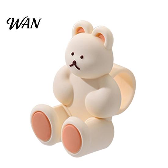 Wall Protector Pad Bear Door Handle Stopper Adhesive-Free Silicone Lever Stop Anti-collision Bumper Noise Reduction Home Office Protection